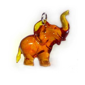 Charm amber elephant